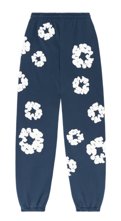 Cotton Wreath Joggers Navy