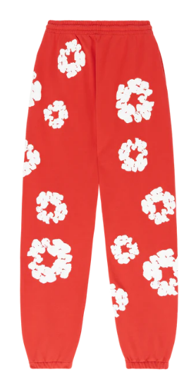 Cotton Wreath Joggers Red