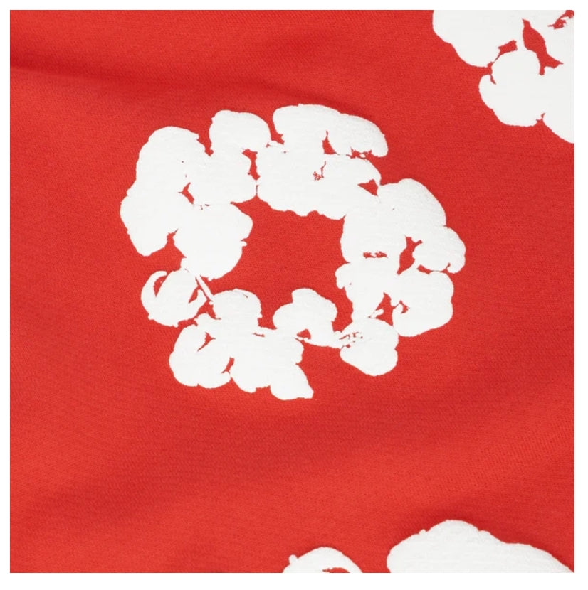 Cotton Wreath Joggers Red