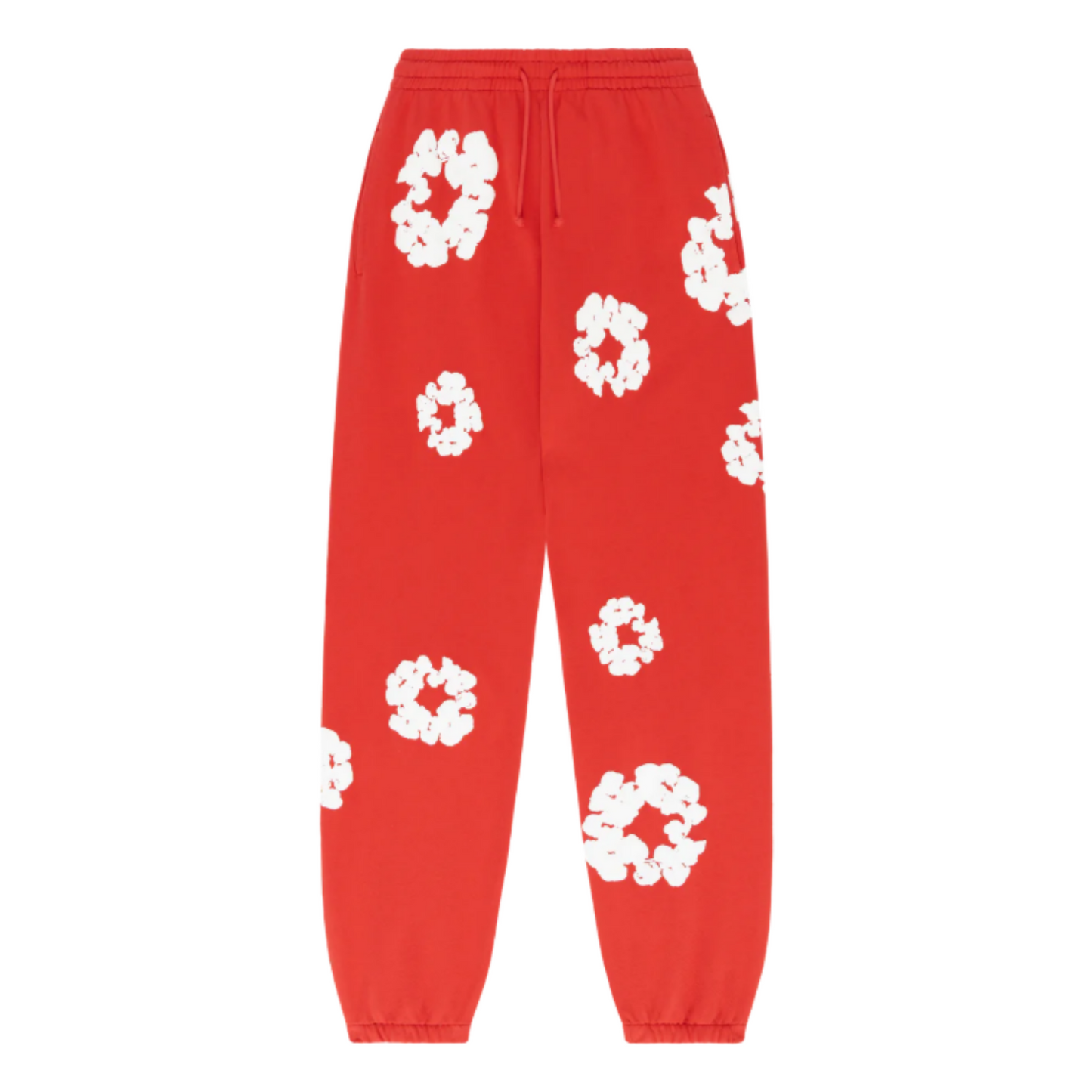 Cotton Wreath Joggers Red