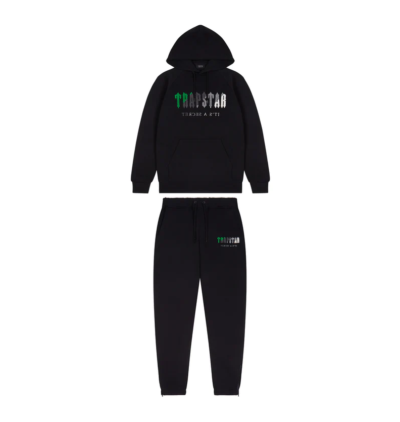 Black & Green Chenille Decoded Tracksuit