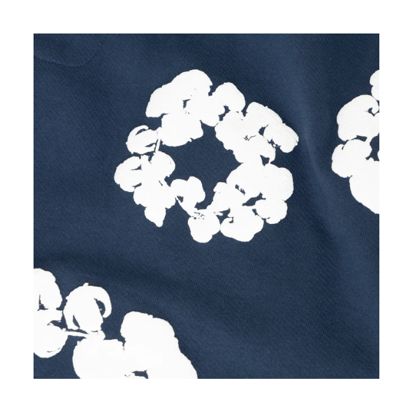 Cotton Wreath Joggers Navy
