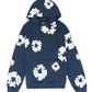 Cotton Wreath Hoodie Navy