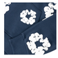 Cotton Wreath Hoodie Navy
