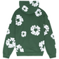 Cotton Wreath Hoodie Green
