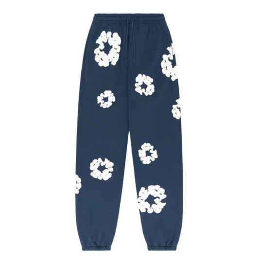 Cotton Wreath Joggers Navy