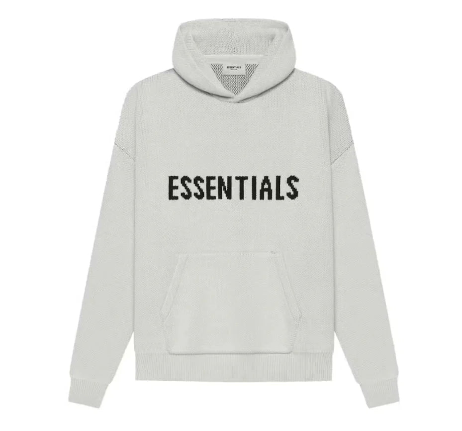 Essentials Knit Pullover Hoodie Oatmeal