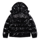 Shiny Black Irongate Detachable Hooded Jacket