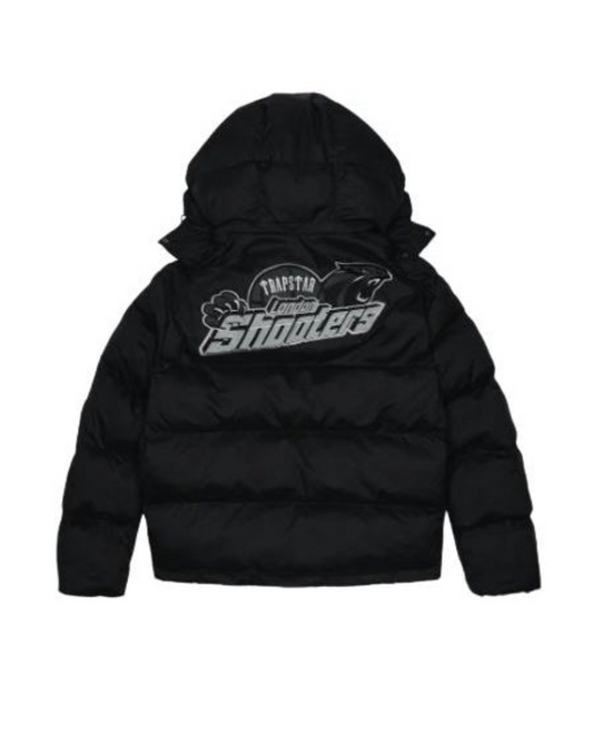 Black London Shooter Detachable Hooded Jacket