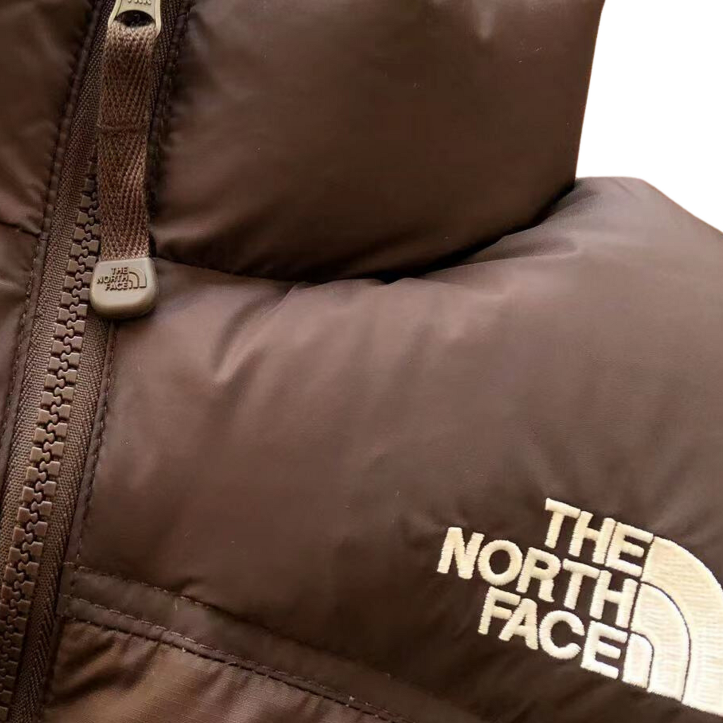Nuptse Gilet Brown Womens Puffer Jacket