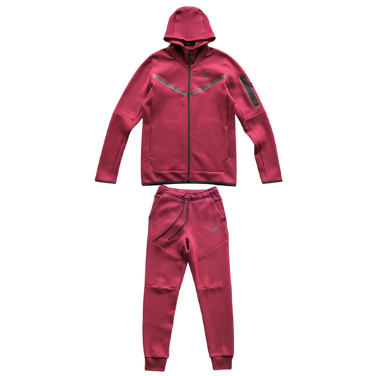 Tech Fleece Burgundy Tracksuit