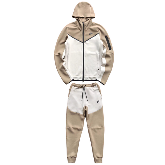 Tech Fleece White/Khaki Tracksuit