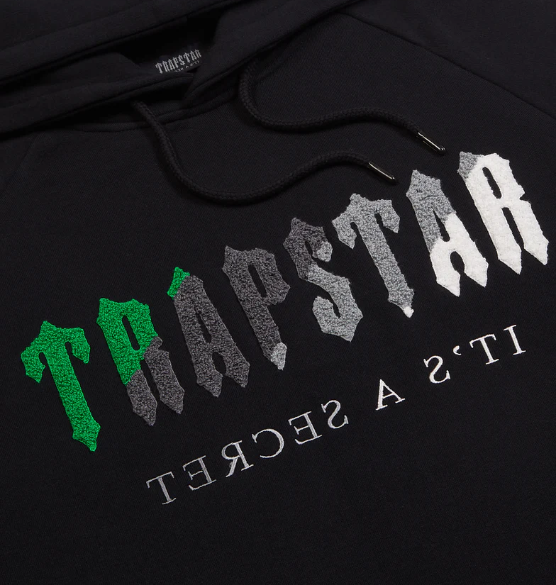 Black & Green Chenille Decoded Tracksuit