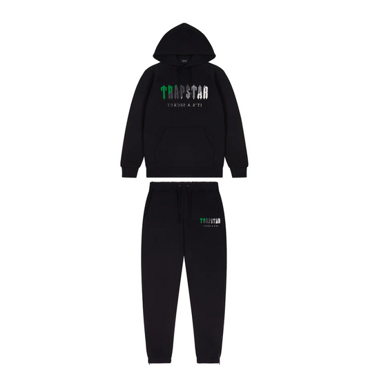 Black & Green Chenille Decoded Tracksuit