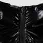 Womens Shiny Black Irongate Detachable Hooded Jacket